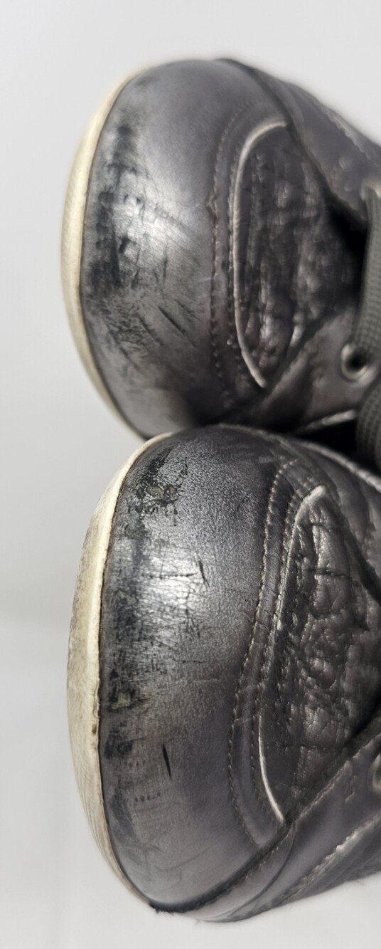 Louis Vuitton Silver Metallic Monogram Tennis Stitch Sneakers Sz EU 36.5 US 6.5 - Picture 2 of 15